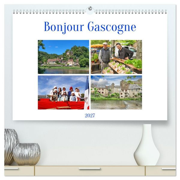 Produktbild: Bonjour Gascogne (hochwertiger Premium Wandkalender 2027 DIN A2 quer), Kunstdruck in Hochglanz