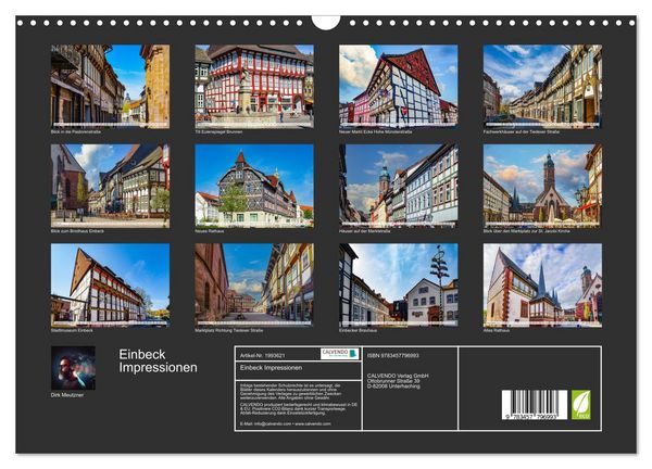 Produktbild: Einbeck Impressionen (Wandkalender 2026 DIN A3 quer), CALVENDO Monatskalender