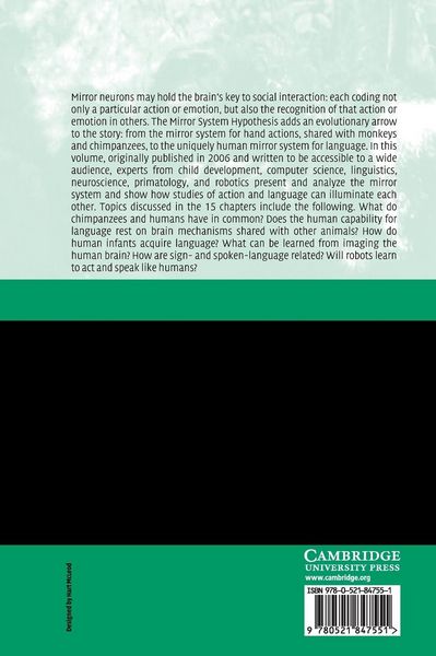 Produktbild: Action to Language via the Mirror Neuron System