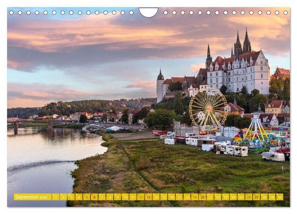 Produktbild: Romantisches Mei&szlig;en &ndash; Die &auml;lteste mittelalterliche Stadt Sachsens (Wandkalender 2026 DIN A4 quer), CALVENDO Monatskalender