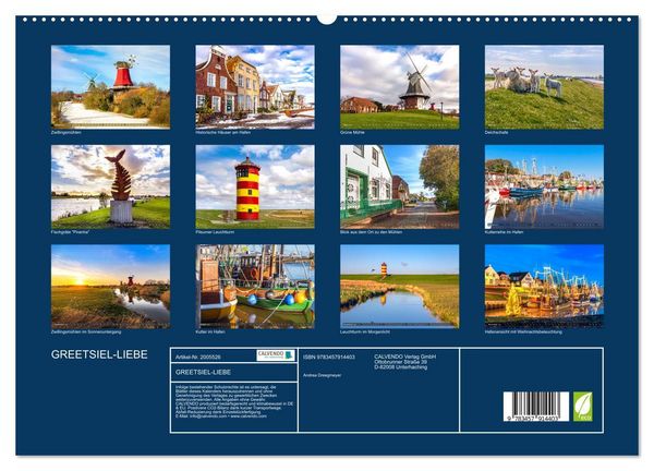 Produktbild: GREETSIEL-LIEBE (Wandkalender 2026 DIN A2 quer), CALVENDO Monatskalender