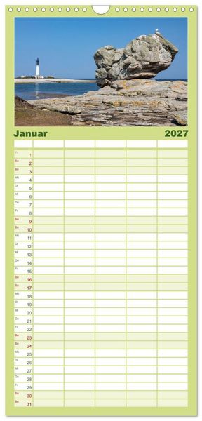 Produktbild: Familienplaner 2027 - Cornouaille - Ein Ausflug in den S&uuml;dwesten der Bretagne mit 5 Spalten (Wandkalender, 21 x 45 cm) CALVENDO