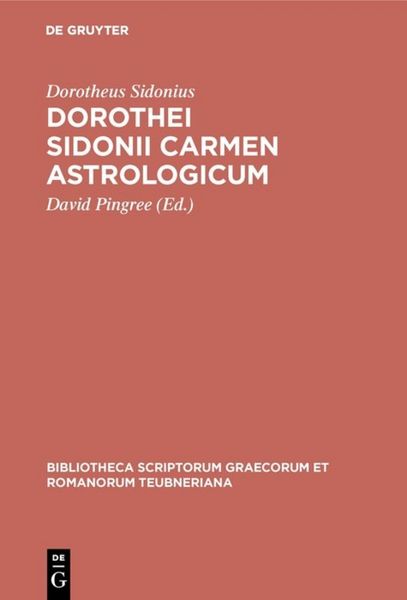 Produktbild: Dorothei Sidonii carmen astrologicum
