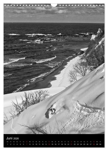 Produktbild: Monochrome Ski (Wandkalender 2026 DIN A3 hoch), CALVENDO Monatskalender