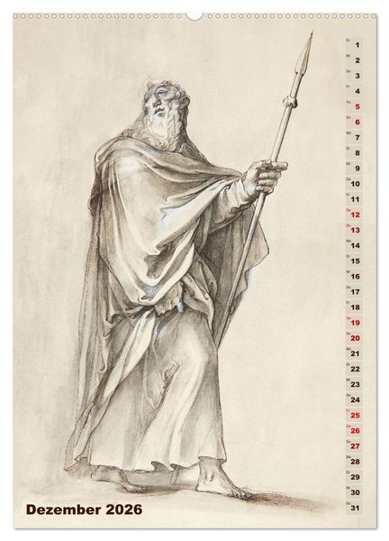 Produktbild: Jesus und die zw&ouml;lf Apostel (hochwertiger Premium Wandkalender 2026 DIN A2 hoch), Kunstdruck in Hochglanz