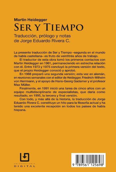 Produktbild: Ser y tiempo