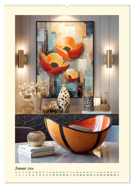 Produktbild: Exquisite Wohnaccessoires. Inspiration f&uuml;r ein stilvolles Zuhause (Wandkalender 2026 DIN A2 hoch), CALVENDO Monatskalender