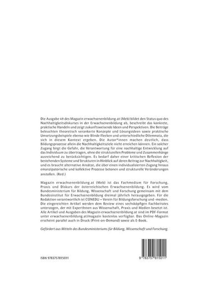Erwachsenenbildung für nachhaltige Entwicklung