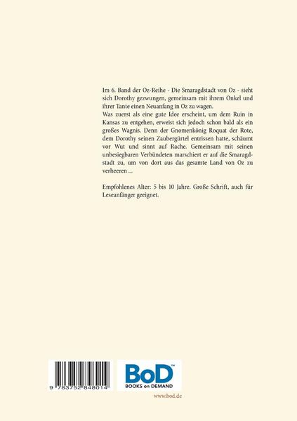Produktbild: Die Smaragdstadt von Oz - Die Oz-B&uuml;cher Band 6
