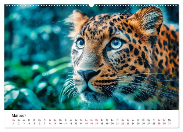 Produktbild: Gefleckte Schatten - Im Bann der Leoparden (Wandkalender 2027 DIN A2 quer), CALVENDO Monatskalender