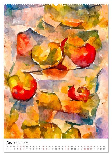 Produktbild: Bitte Vegetarisch! - Beliebtes Obst und Gem&uuml;se in Aquarell (Wandkalender 2026 DIN A2 hoch), CALVENDO Monatskalender