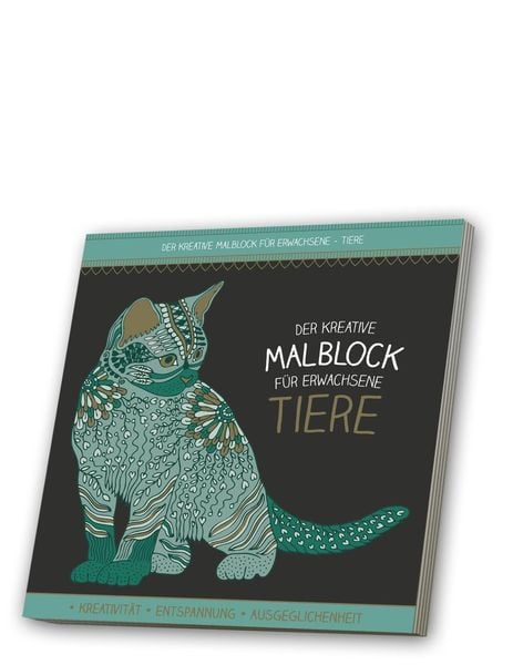 Produktbild: Malblock f&uuml;r Erwachsene mit CD: Tiere 1