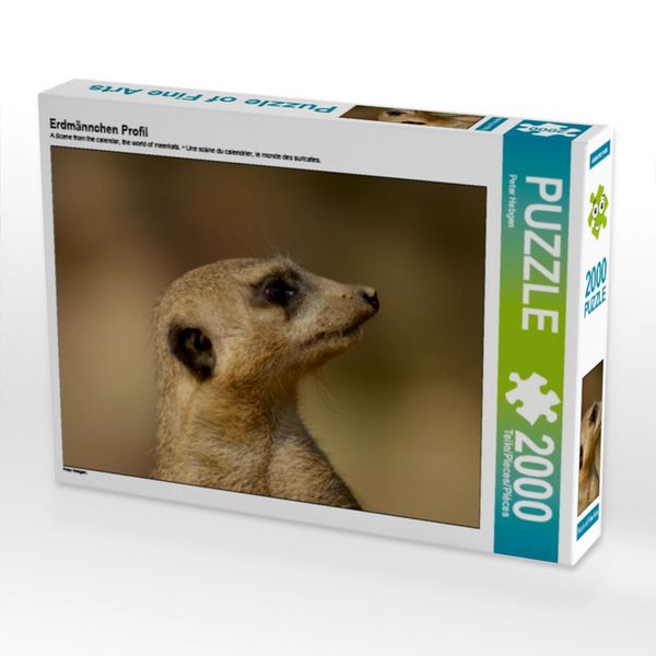 CALVENDO Puzzle Erdmännchen Profil | 2000 Teile Lege-Größe 90x67cm Foto-Puzzle für glückliche Stunden