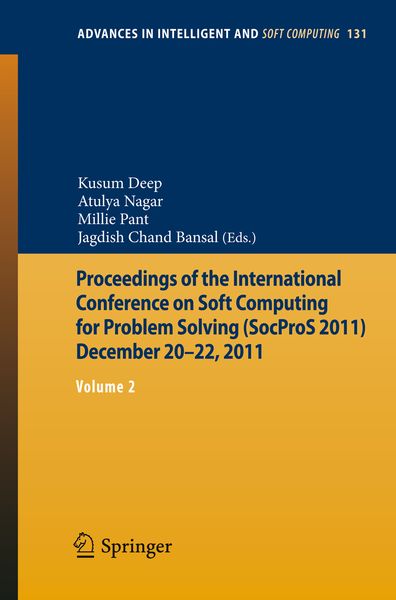 Produktbild: Proceedings of the International Conference on Soft Computing for Problem Solving (SocProS 2011) December 20-22, 2011