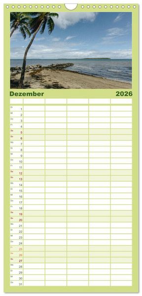 Produktbild: Familienplaner 2026 - Fidschi - Der faszinierende Inselstaat im S&uuml;dpazifik. mit 5 Spalten (Wandkalender, 21 x 45 cm) CALVENDO