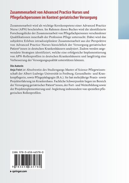 Produktbild: Zusammenarbeit von Advanced Practice Nurses und Pflegefachpersonen im Kontext geriatrischer Versorgung