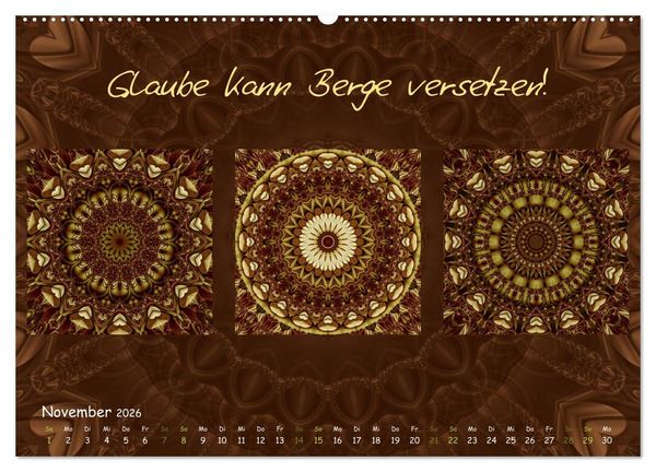 Produktbild: Mandala Trilogien (Wandkalender 2026 DIN A2 quer), CALVENDO Monatskalender