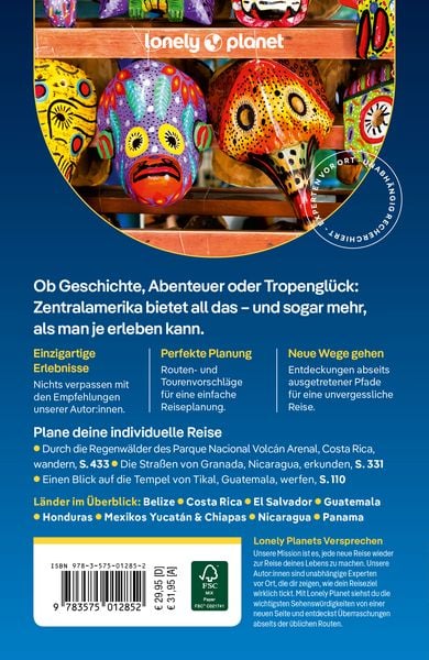 Produktbild: LONELY PLANET Reisef&uuml;hrer Zentralamerika