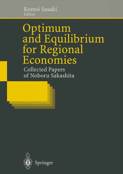 Produktbild: Optimum and Equilibrium for Regional Economies