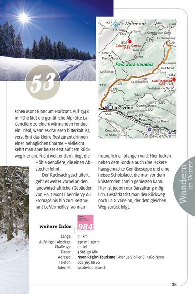 Produktbild: K&uuml;mmerly+Frey Erlebnis Schweiz Wandern im Winter - Wanderf&uuml;hrer