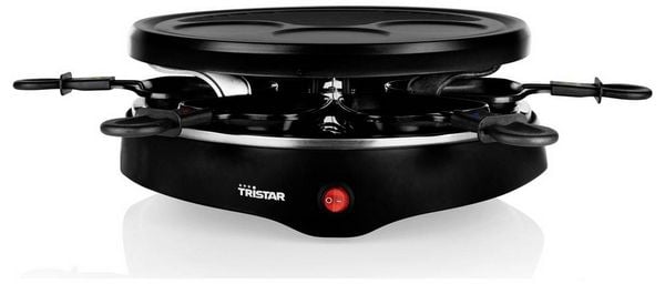 Produktbild: Tristar RA-2998 Raclette 6Pf&auml;nnchen, Antihaftbeschichtung, Kontrollleuchte Schwarz