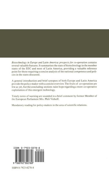 Produktbild: Biotechnology in Europe and Latin America