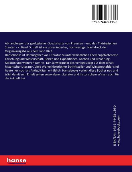 Produktbild: Abhandlungen zur geologischen Spezialkarte von Preussen