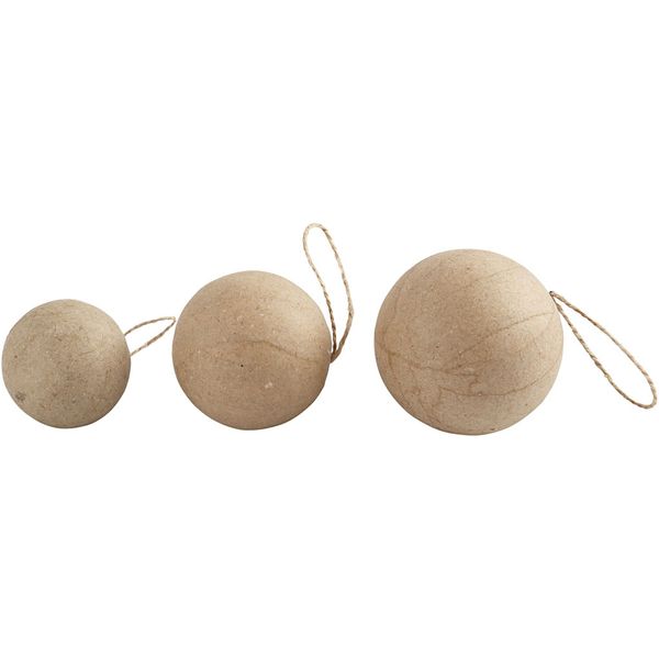 Produktbild: Creativ Company Weihnachtskugeln aus Holz, D 4+5+6 cm, 6er Set