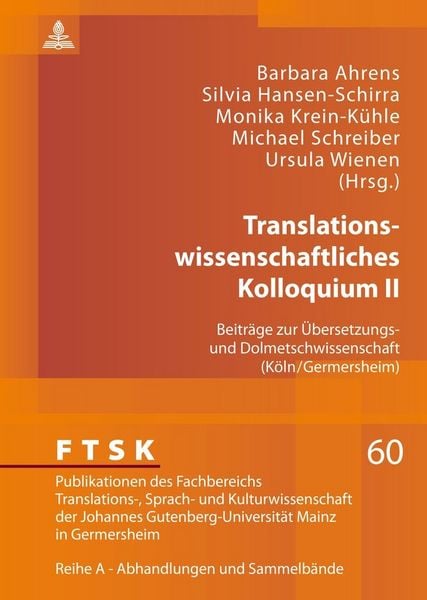 Produktbild: Translationswissenschaftliches Kolloquium II