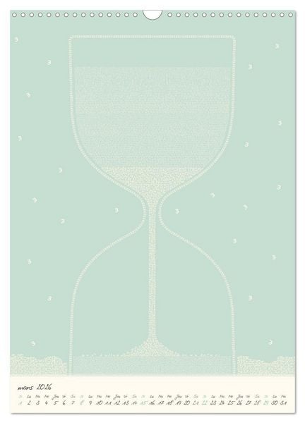 Produktbild: Les chiffres ruissellent tout au long de l'ann&eacute;e (Calendrier mural 2026 DIN A3 horizontal), CALVENDO calendrier mensuel