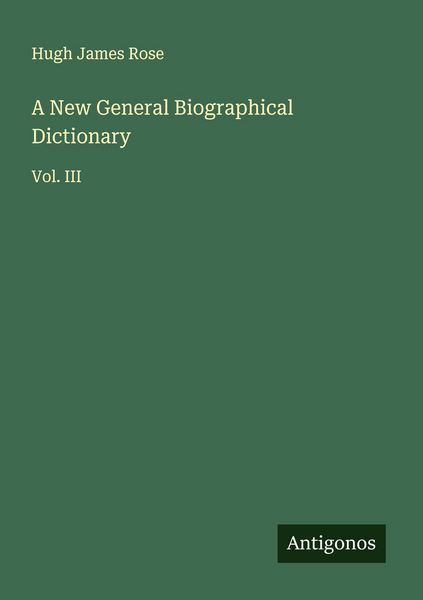 Produktbild: A New General Biographical Dictionary