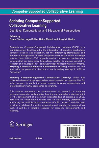 Produktbild: Scripting Computer-Supported Collaborative Learning