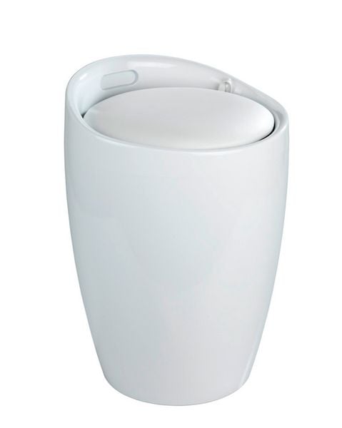 Produktbild: Hocker Mod. Candy White, mit abnehmbarem W&auml;schesammler