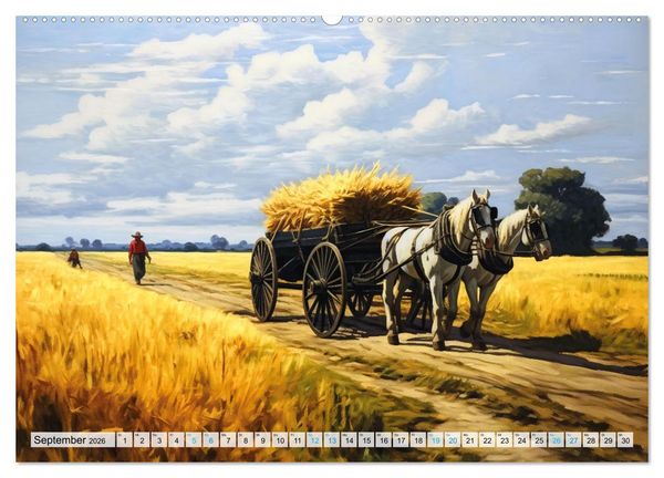 Produktbild: Landleben an der Ostsee - Alte Zeiten zwischen Meer und Bodden (hochwertiger Premium Wandkalender 2026 DIN A2 quer), Kunstdruck in Hochglanz