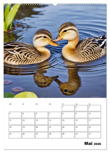 Produktbild: Mit Tieren hinein in das neue Jahr (Wandkalender 2026 DIN A2 hoch), CALVENDO Monatskalender