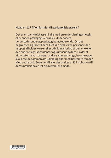 Produktbild: 117 fif , formler og forslag til p&aelig;dagogisk praksis