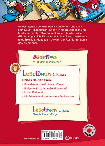 Produktbild: Lesel&ouml;wen 1. Klasse - Ein spannendes Autorennen