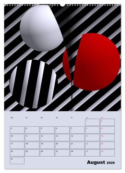 Produktbild: OpArt und mehr (hochwertiger Premium Wandkalender 2026 DIN A2 hoch), Kunstdruck in Hochglanz