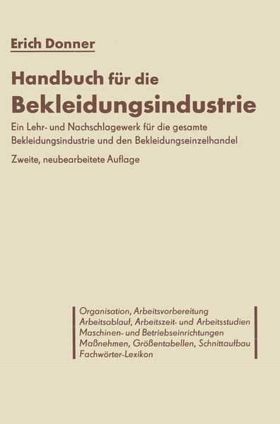 Produktbild: Handbuch f&uuml;r die Bekleidungsindustrie