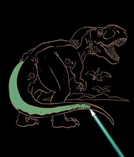 Produktbild: Metallic-Malen (mit Metallic-Buntstiften) - T-Rex World
