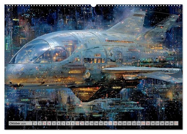 Produktbild: Fantasie Welten - Science Fiction (Wandkalender 2026 DIN A2 quer), CALVENDO Monatskalender