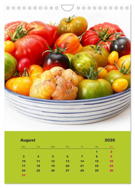 Produktbild: Organic Tomatoes (Wall Calendar 2026 DIN A4 portrait), CALVENDO 12 Month Wall Calendar