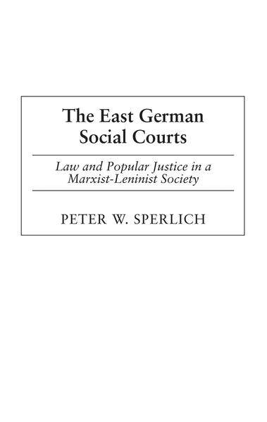 Produktbild: The East German Social Courts