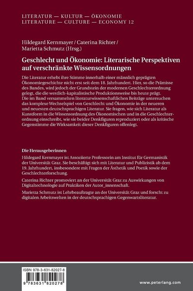 Produktbild: Geschlecht und &Ouml;konomie: Literarische Perspektiven auf verschr&auml;nkte Wissensordnungen