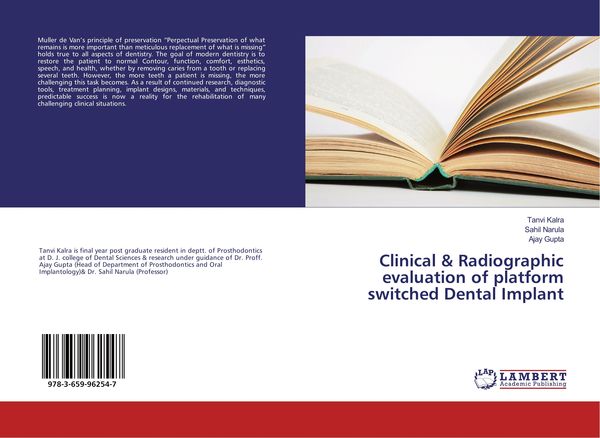 Produktbild: Clinical & Radiographic evaluation of platform switched Dental Implant
