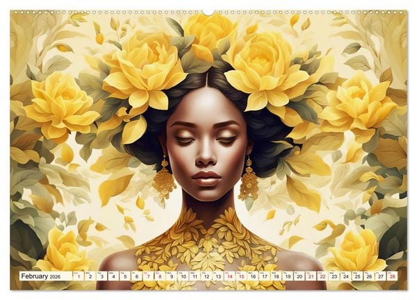 Produktbild: Ladies in a sea of flowers (Wall Calendar 2026 DIN A2 landscape), CALVENDO 12 Month Wall Calendar