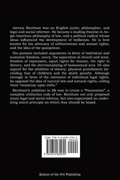 Produktbild: An Introduction to the Principles of Morals and Legislation
