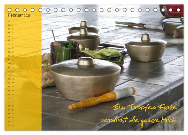 Produktbild: Bali und Java ~ mit indonesischen Weisheiten (Tischkalender 2026 DIN A5 quer), CALVENDO Monatskalender