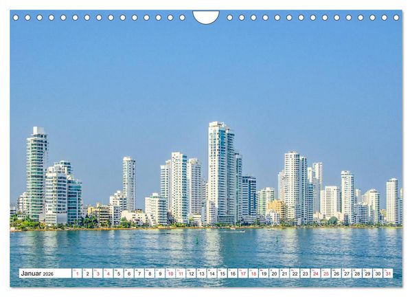 Produktbild: Traumziele Mittelamerikas - Costa Rica, Panama und Kolumbien (Wandkalender 2026 DIN A4 quer), CALVENDO Monatskalender