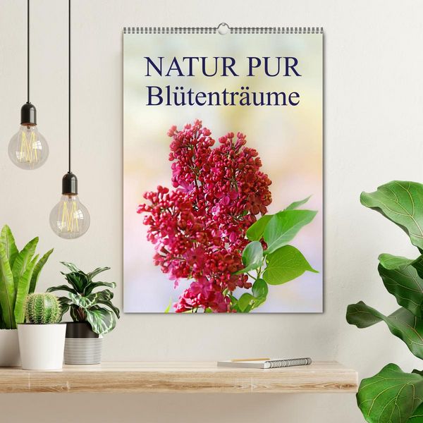Produktbild: NATUR PUR Bl&uuml;tentr&auml;ume (Wandkalender 2026 DIN A2 hoch), CALVENDO Monatskalender